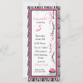 Chic Zebra Print & Cupcake Birthday Foto Vorlage (Rückseite)