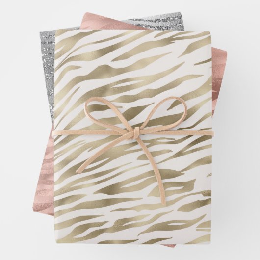 Chic Zebra Print Geschenkpapier Set (Beispiel)