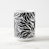 Chic Zebra Print Mit Monogramm Kaffeetasse (Mittel)