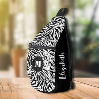 Chic Zebra Print Monogram