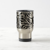 Chic Zebra Print Monogram Reisebecher (Mittel)