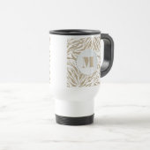 Chic Zebra Print Monogram Reisebecher (VorderseiteRechts)