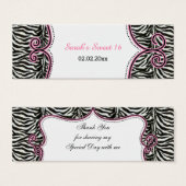 Chic Zebra Print Pink Personalisierte Geschenktast (Vorne & Hinten)