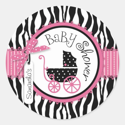 Chic Zebra Print Sticker R-PKBK-2 (Vorderseite)