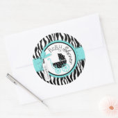 Chic Zebra Print Sticker R-TQBK-2 (Umschlag)