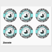 Chic Zebra Print Sticker R-TQBK-2 (Blatt)