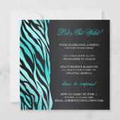 Chic Zebra Quinceañera Einladung mit Juwelierbraun (Rückseite)