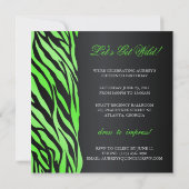 Chic Zebra Quinceñera Einladung mit Juwelen (Rückseite)