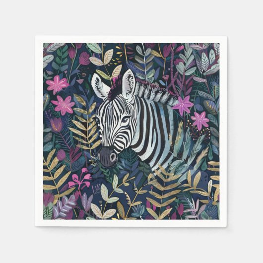 Chic Zebra Serviette (Vorderseite)
