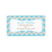 Chic Zickzack Abschluss Adressaufkleber (Vorne)