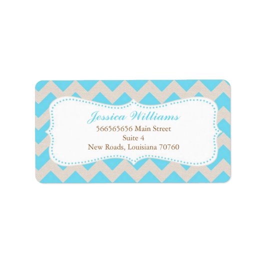 Chic Zickzack Abschluss Adressaufkleber (Vorne)