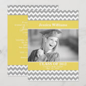 Chic Zickzack Abschluss Einladung (Vorne/Hinten)