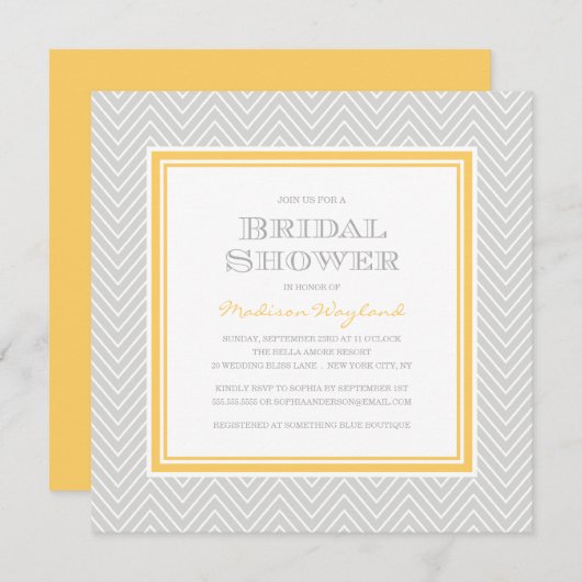 CHIC ZICKZACK| BRIDAL SHOWING INVITATION EINLADUNG (Vorne/Hinten)