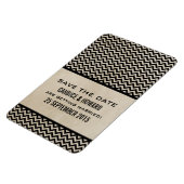 Chic Zickzack Save the Date Magnet, Ebony Magnet (Linke Seite)