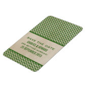 Chic Zickzack Save the Date Magnet, Green Magnet (Linke Seite)