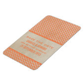 Chic Zickzack Save the Date Magnet, Orange Magnet (Linke Seite)