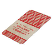 Chic Zickzack Save the Date Magnet, Red Magnet (Linke Seite)