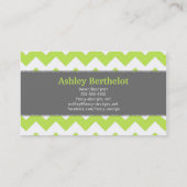 Chic-Zickzack Streifen Visitenkarte (Rückseite)