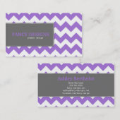 Chic-Zickzack Streifen Visitenkarte (Vorne/Hinten)