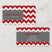 Chic-Zickzack Streifen Visitenkarte (Vorne/Hinten)