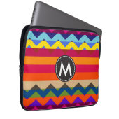 Chic Zickzack Stripes Muster #4 Laptopschutzhülle (Vorne Rechts)