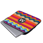 Chic Zickzack Stripes Muster #4 Laptopschutzhülle (Vorne Knopf)