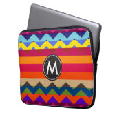 Chic Zickzack Stripes Muster #4 Laptopschutzhülle (Vorderseite Links)