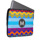 Chic Zickzack Stripes Muster #8 Laptopschutzhülle (Vorne Rechts)