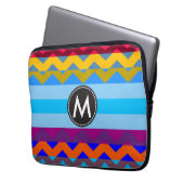 Chic Zickzack Stripes Muster #8 Laptopschutzhülle (Vorderseite Links)