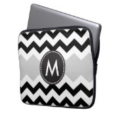 Chic Zickzack Stripes Muster Laptopschutzhülle (Vorderseite Links)