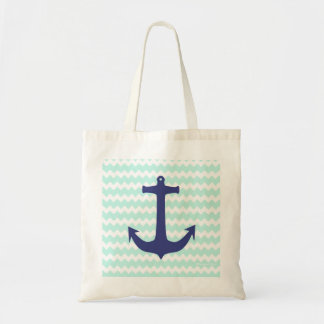 Chic-Zickzack tadellose blaue Anker-Tasche Tragetasche