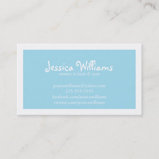 Chic Zickzack Telefonnummerkarte (Vorderseite)