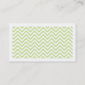 Chic Zickzack Telefonnummerkarte (Rückseite)