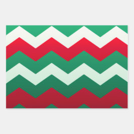 Chic Zickzack und Polka-Dot Urlaub Geschenkpapier Set