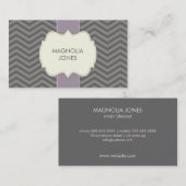 Chic Zickzack Vintage Berufliche Visitenkarte (Vorne/Hinten)