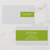 Chic Zickzack Visitenkarte (Vorne/Hinten)