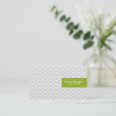 Chic Zickzack Visitenkarte (Stehend Vorderseite)