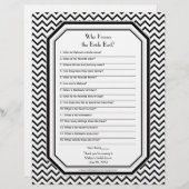 Chic Zickzack ZigZag Bride Best Brautparty Game (Vorne/Hinten)