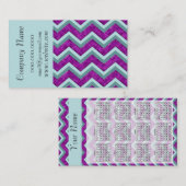 Chic Zickzack ZigZag Muster Business Card Visitenkarte (Vorne/Hinten)