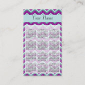 Chic Zickzack ZigZag Muster Business Card Visitenkarte (Rückseite)