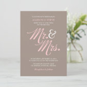 Chic Zigzags Pattern Hochzeit Einladung (Stehend Vorderseite)
