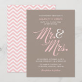 Chic Zigzags Pattern Hochzeit Einladung (Vorne/Hinten)