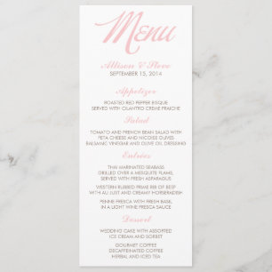 Chic Zigzags Wedding Menu Cards Menükarte