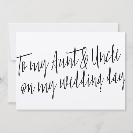 Chic "Zu meiner Tante und meinem Onkel mein Hochze (Vorderseite)