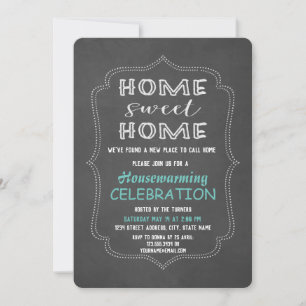 Chic Zuhause Sweet Zuhause Chalk Housewarming Part Einladung