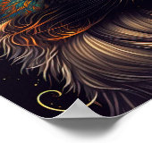 Chica - Beautiful Tortoise Muschel Cat Poster Art (Ecke)