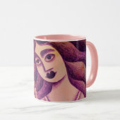 Chica con su gato tasse (VorderseiteRechts)