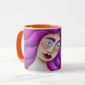 Chica con su gato tasse (Vorderseite Links)