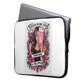 Chica del café laptopschutzhülle (Vorderseite Links)