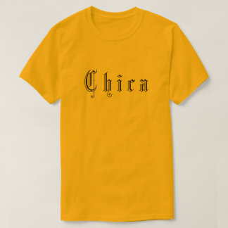 Chica Gothic Blackletter Film Slogan T-Shirt